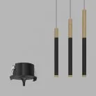 Подвесной (встраиваемый) светодиодный светильник Ledron SAGITONY R BASIC T40 Wooden 300 Black