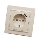 Розетка 1-местная с/з STEKKER 39237 PST16-9011-02 250В