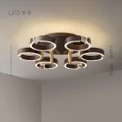 Потолочная люстра SELLIF D CH 6 ламп. Цвет Коричневый Lampatron 3624-19244