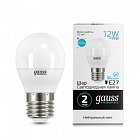 Лампа Gauss 53222 E27 12W 4100K матовая Elementary
