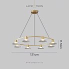 Кольцевые люстры и светильники CICLA R 8 ламп. Цвет: Латунь Lampatron 8190-22415