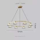 Кольцевые люстры и светильники CICLA R 8 ламп. Цвет: Латунь Lampatron 8190-22415