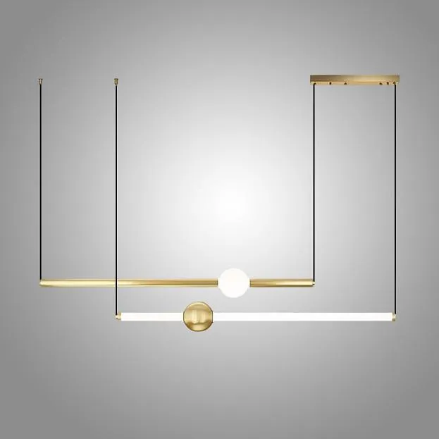 Подвесной светильник WAND HRZ L2 L90 Brass ImperiumLoft 345126-23 wand-hrz01