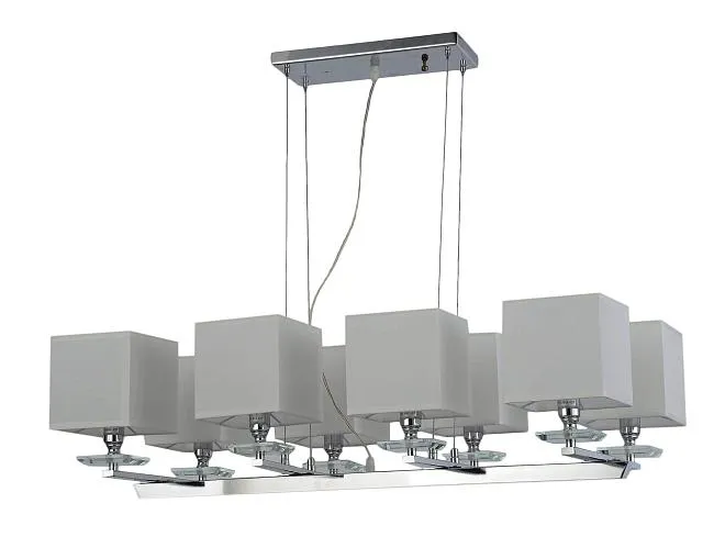 Хрустальная подвесная люстра Lumina Deco LDP 1248-8 WT Fianelo Хрустальная подвесная люстра Lumina Deco LDP 1248-8 WT Fianelo