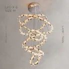 Кольцевые люстры и светильники ALEKSANDRIN Шесть колец. 40 + 60 + 80 + 50 + 120 + 100 см Lampatron 6146-16523