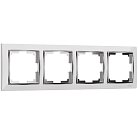 Рамка на 4 поста Werkel W0041901 (белый/хром) a051643 Snabb