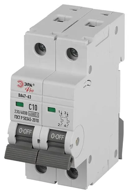 Автоматический выключатель ЭРА VA63-2P10C4.5