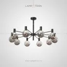 Люстра AIDA 10 плафонов. Цвет каркаса черный. Lampatron 2883-6877