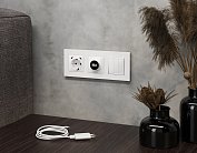 Комплект механизма электрической розетки 2USB С+C 20W (быстрая зарядка) с/з на винтовых зажимах 16A-250V ALFA  Белый глянец Volt  MA110510 QUANT