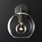 Бра Rh Utilitaire Globe Shade Single Sconce Black 123275-22 ImperiumLoft