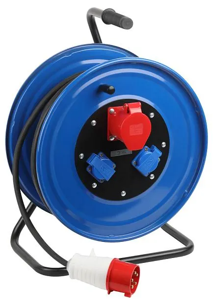 Розеточные блоки, удлинители ЭРА IND380-RM-3e-5x4-30m-IP44