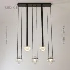 Готовая комбинация светильников DEREK COMBO 5 ламп. Цвет прозрачный Lampatron f-derek-combo-5-tr 8135-22272