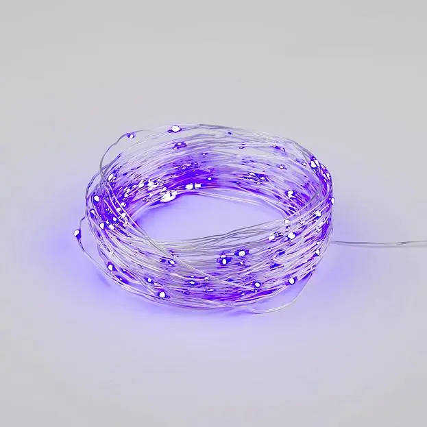 Гирлянда Uniel ULD-S1000-100/SCB/3AA PURPLE IP20 DEW