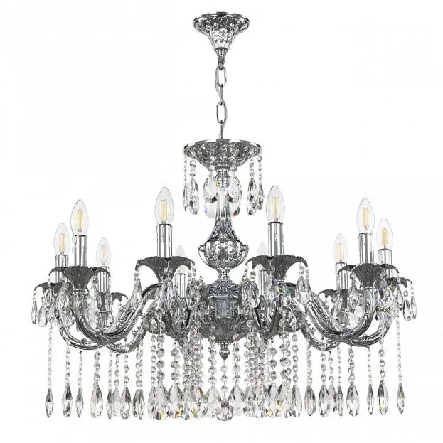 Люстра с хрустальными подвесками Bohemia Ivele Crystal AL79101/10/250 A Ni AL7901 Люстра с хрустальными подвесками Bohemia Ivele Crystal AL79101/10/250 A Ni AL7901