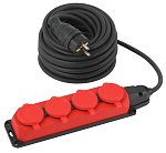Розеточные блоки, удлинители ЭРА UK-4e-3x1,5-20m-IP44(KG)