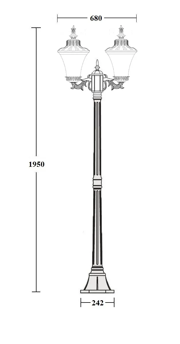 Наземный фонарь Oasis Light 86408A/15 Bl ELBA
