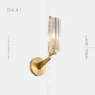 Бра HELLA 1 лампа. Цвет Латунь Lampatron 5956-15821