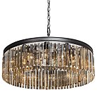 Подвесная люстра RH Rhys Amber GLASS Prism Round Chandelier 80 ImperiumLoft 156952-22 40.3280-2