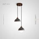 Готовая комбинация светильников GEHARD COMBO 2 лампы. Диск Lampatron gehard-combo-2-disk 7092-19445