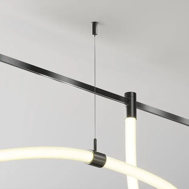 Потолочный коннектор с тросовым подвесом для светильника Tau в шинопровод Flarity Maytoni Technical TRA154CSW-1B