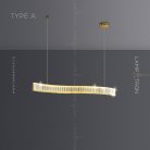 Реечный, рядный светильник BERTOLDA LONG Тип A. Цвет Золото Lampatron f-bertolda-long-a-gold 6263-23284