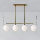 Реечный, рядный светильник CLOVE Цвет Латунь + Белый Lampatron 7780-21926