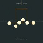 Реечный, рядный светильник SIMMA 6 плафонов. Молочно-белые. Lampatron 5521-14297