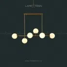 Реечный, рядный светильник SIMMA 6 плафонов. Молочно-белые. Lampatron 5521-14297