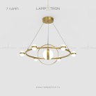 Кольцевые люстры и светильники RAISE 7 плафонов. Цвет золото. Lampatron 3091-7618