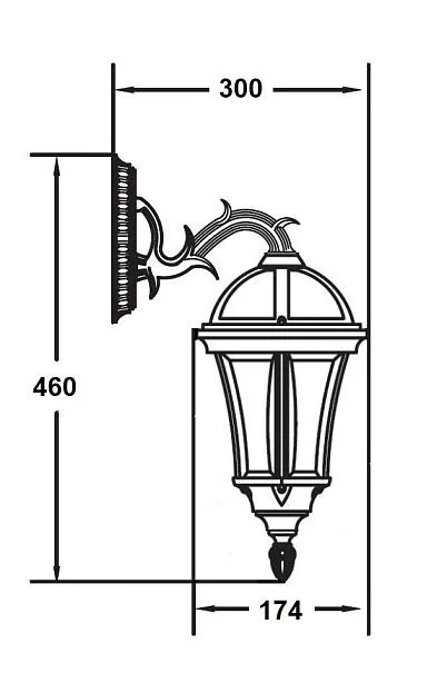 Настенный светильник уличный Oasis Light 95202S 15L Bl ROMA S