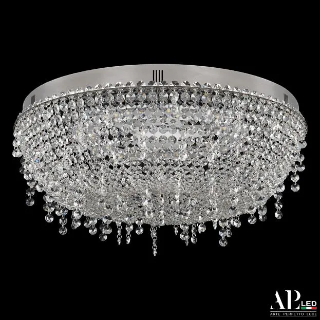 Люстра светодиодная хрустальная с пультом APL LED SH501.2.50.F.LED-DIM.Ni Sicilia Люстра светодиодная хрустальная с пультом APL LED SH501.2.50.F.LED-DIM.Ni Sicilia