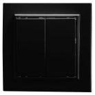 Выключатель 2-клавишный STEKKER 39473, PSW10-9004-03, 250V, 10А, серия Эрна, черный