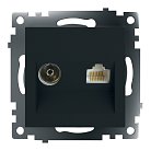 Розетка TV + компьютерная RJ-45 (механизм), STEKKER 49182 GLS00-7106-05