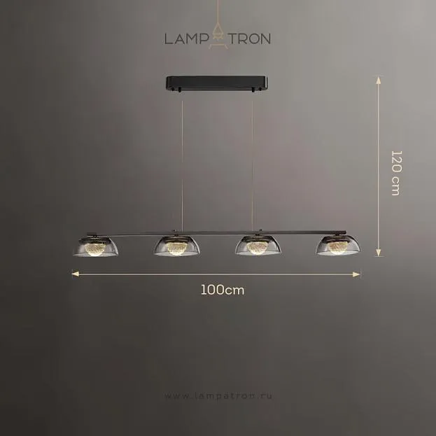 Реечный, рядный светильник LOUIS LONG 4 плафона Lampatron louis-long-4 8604-23978 Реечный, рядный светильник LOUIS LONG 4 плафона Lampatron louis-long-4 8604-23978