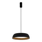 Светильник подвесной Черный, Древесный/белая LED 1*30W 4000K Evoluce SLE1812-403-01 MUSE