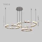 Кольцевые люстры и светильники OCTAVIAN COMBO Три кольца. 40 + 60 + 80 см Lampatron 7178-19669