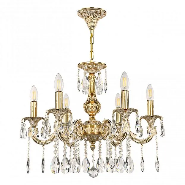 Люстра с хрустальными подвесками Bohemia Ivele Crystal AL79101/6/175 A GW AL7901