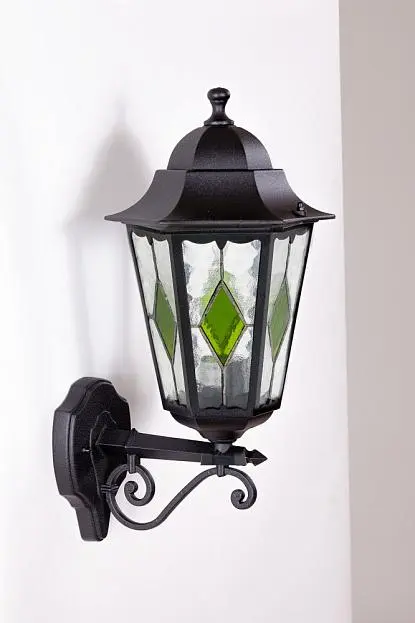 Настенный фонарь уличный Oasis Light 79801lg Bl PETERSBURG lead GLASS