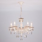 Подвесная люстра Eurosvet 3281/5 белый с золотом/тонированный хрусталь Strotskis Elisha 00000063382