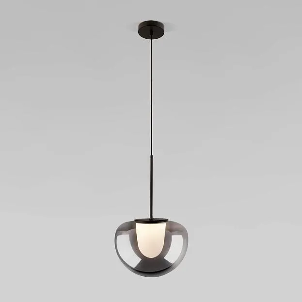 Подвесной светодиодный светильник со стеклянным плафоном Eurosvet 90325/1 черный Twice a065922