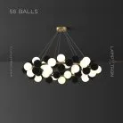 Кольцевые люстры и светильники LATTE 56 шаров (28 ламп). Цвет Черный Lampatron 8318-22669