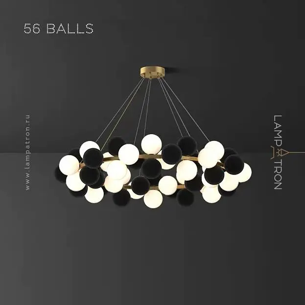 Кольцевые люстры и светильники LATTE 56 шаров (28 ламп). Цвет Черный Lampatron 8318-22669 Кольцевые люстры и светильники LATTE 56 шаров (28 ламп). Цвет Черный Lampatron 8318-22669