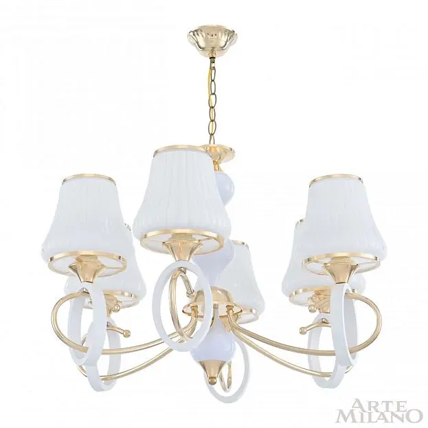 Люстра подвесная с плафонами 302387/6 Wh/Gd Arte Milano Florentia Люстра подвесная с плафонами 302387/6 Wh/Gd Arte Milano Florentia