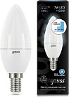Лампа Gauss 103101207-S диммируемая E14 7W 4100K свеча матовая Умные лампы