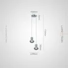 Подвесной светильник TIBERT 2 плафона. Цвет хром. Стандарт Lampatron 8607-23993