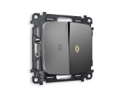 Комплект механизма 2-клавишного выключателя Ambrella Volt MO654010 QUANT