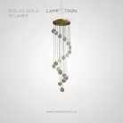 Подвесной светильник NORMAN 19 подвесов. Цвет латунь Lampatron 8677-24270