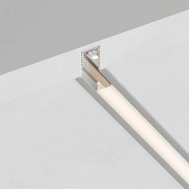 Профиль алюминиевый встраиваемый 9х12мм, серебро, 2м (в компл 2 загл.,4 крепежа) CAB242 Feron 52150