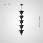 Подвесной светильник LESTER 5 ламп. Цвет Черный Lampatron lester-5-black 7355-20265