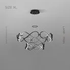 Кольцевые люстры и светильники FORLI BW Размер XL. Цвет Черный. Белый свет Lampatron 7654-21411